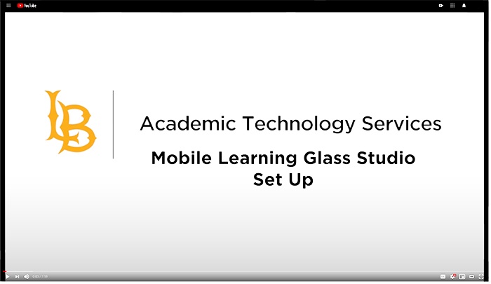 mobile learning glass setup
