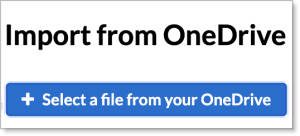 Select file from OneDrive