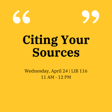 Citing Your Sources Workshop