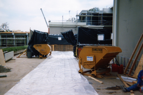 USU West Patio construction 1990s