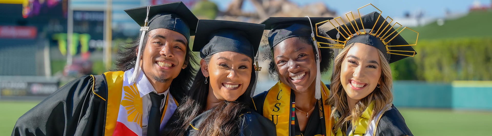 Students during a graduation ceremony