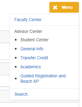 menu advisor center