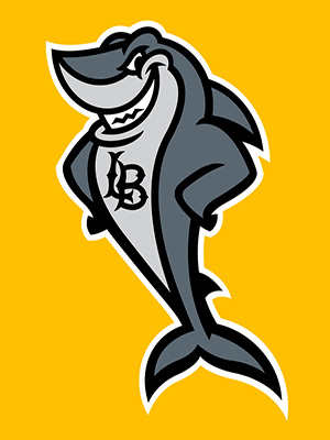 Elbee the shark with gold background