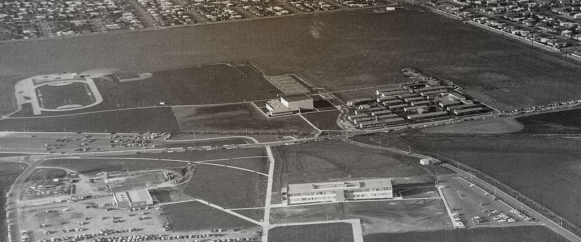 Aerial view of campus