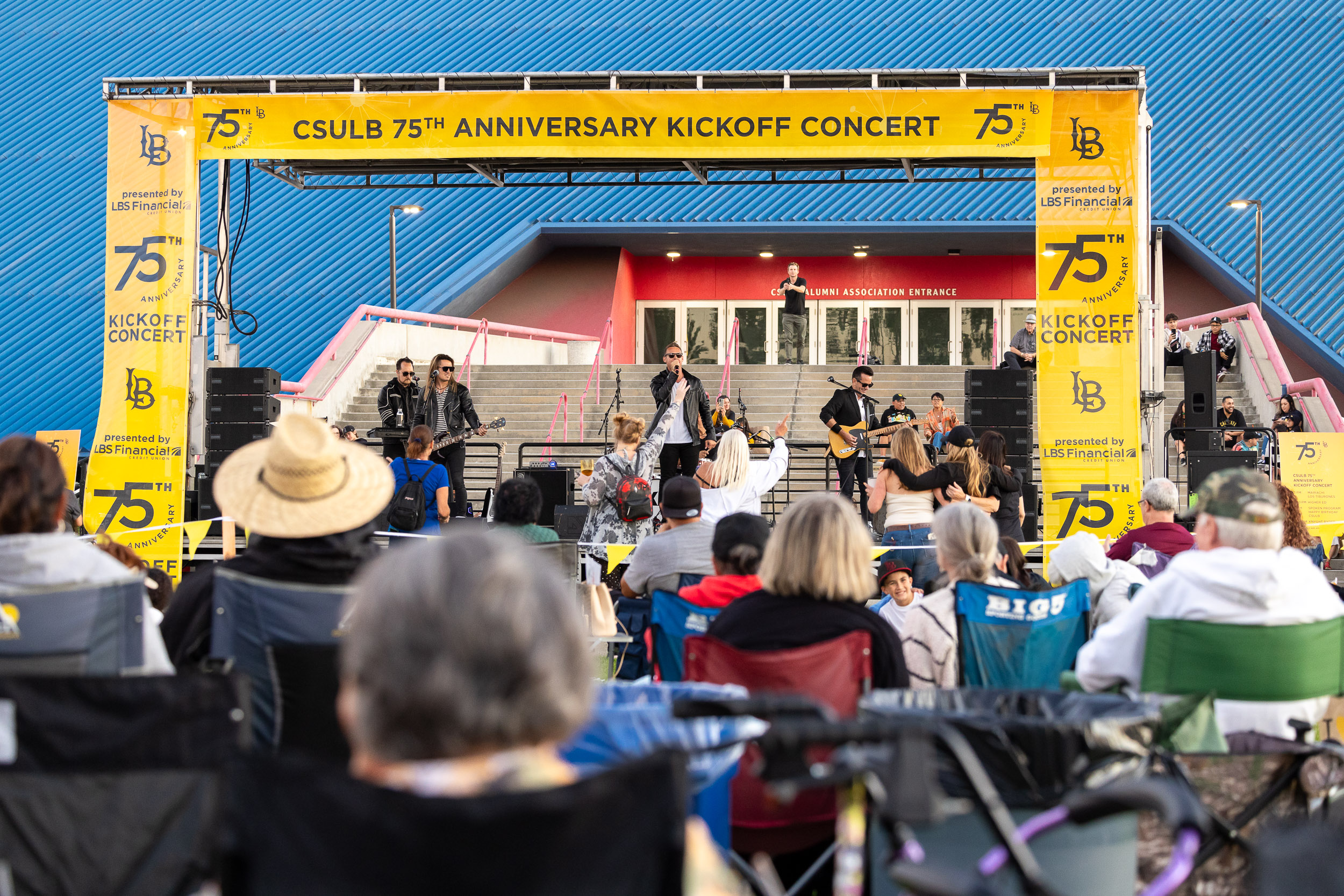 Knyght Ryder on stage at the 75th Anniversary Kickoff concert