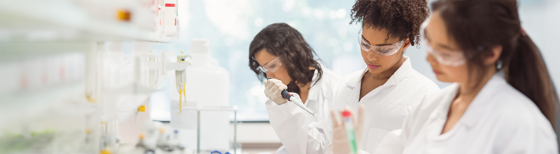 student researchers in a lab