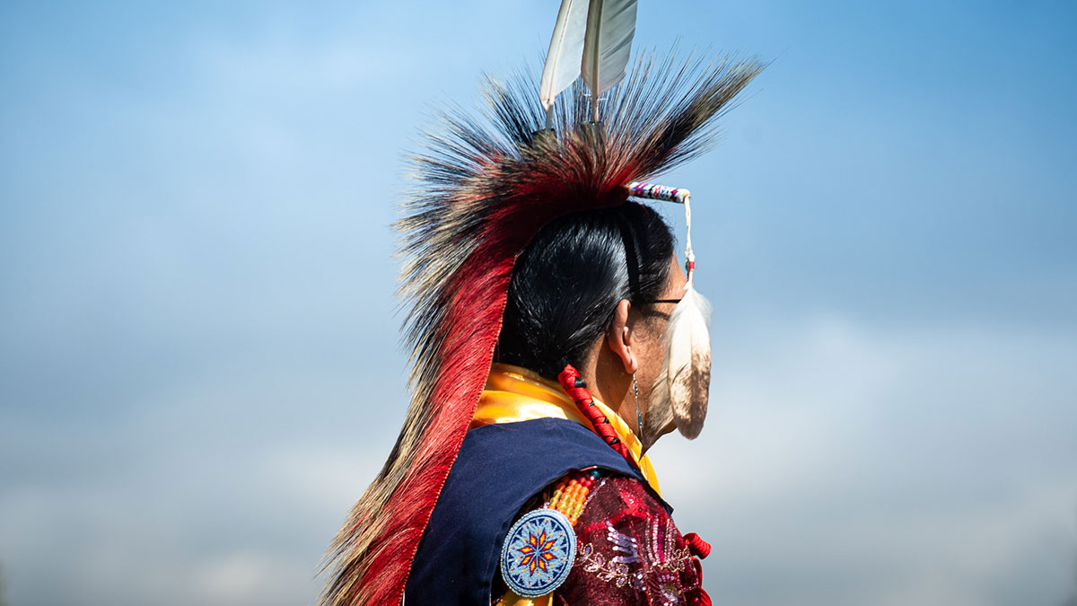 Native American dancer during Pow Wow