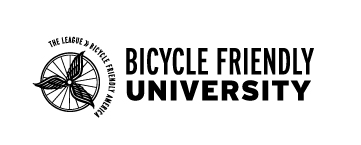 Logo of League of American Bicyclists granting CSULB a Bicycle Friendly University. 