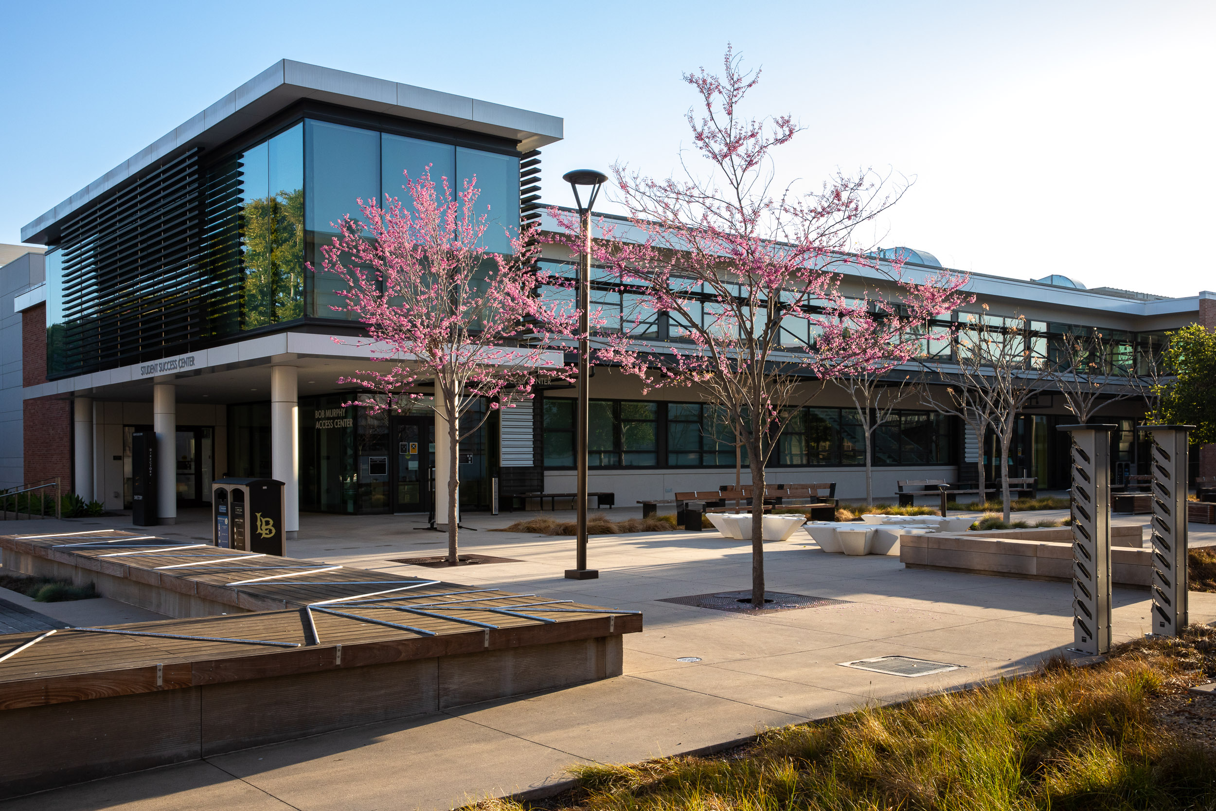 An exterior view of the Shakarian Student Success Center