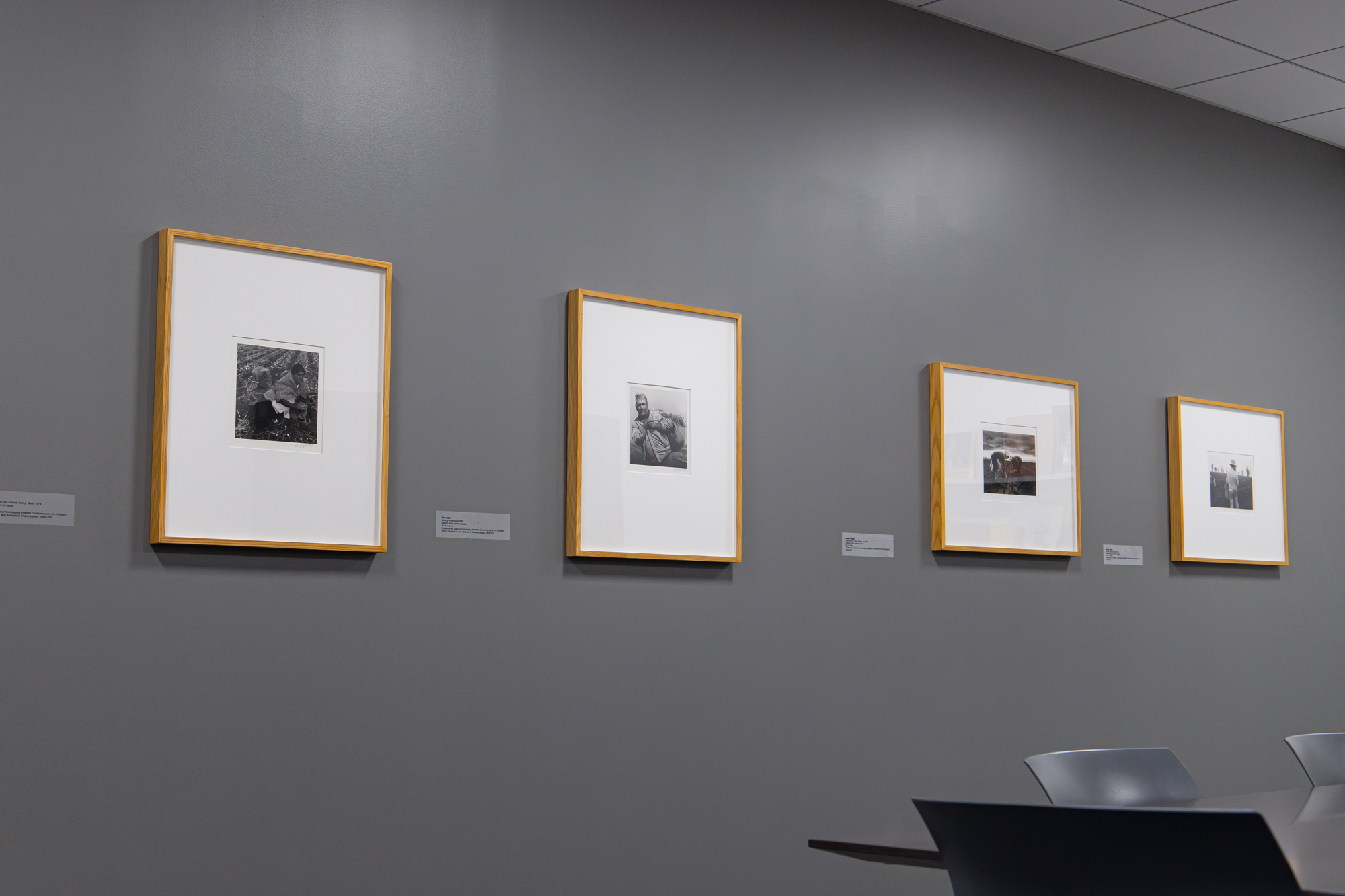 Wideshot of select artworks on display in the museum's archives Fall 2024