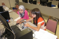 interns on computer