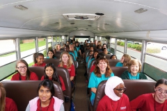 interns on bus