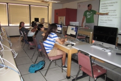 interns watching presentation