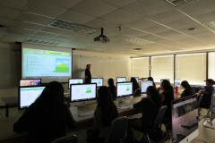 interns on computers