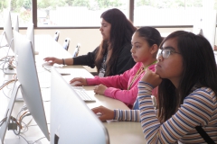 interns on computers