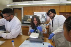 individuals at lab table