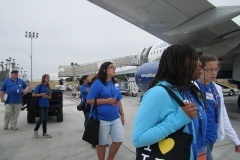 interns on Long Beach airport tour