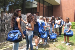 group of interns in line