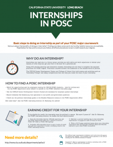 Internships in POSC