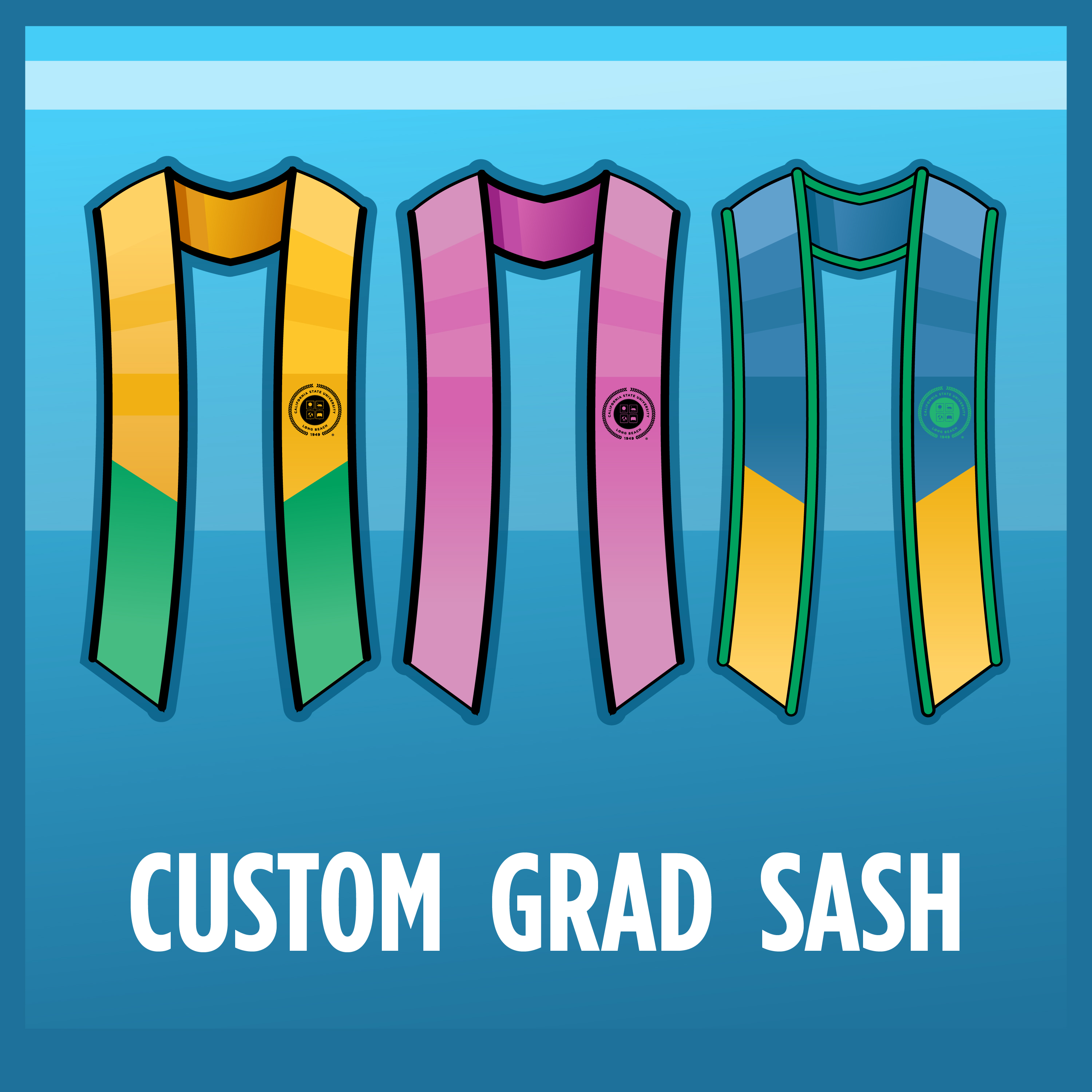 Purchase page for Custom Grad Sashes