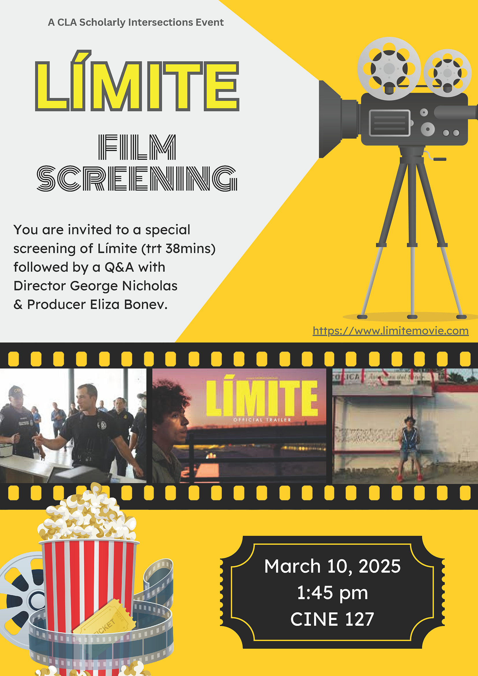 Scholarly Intersections Event - 'Limite' Movie Screening