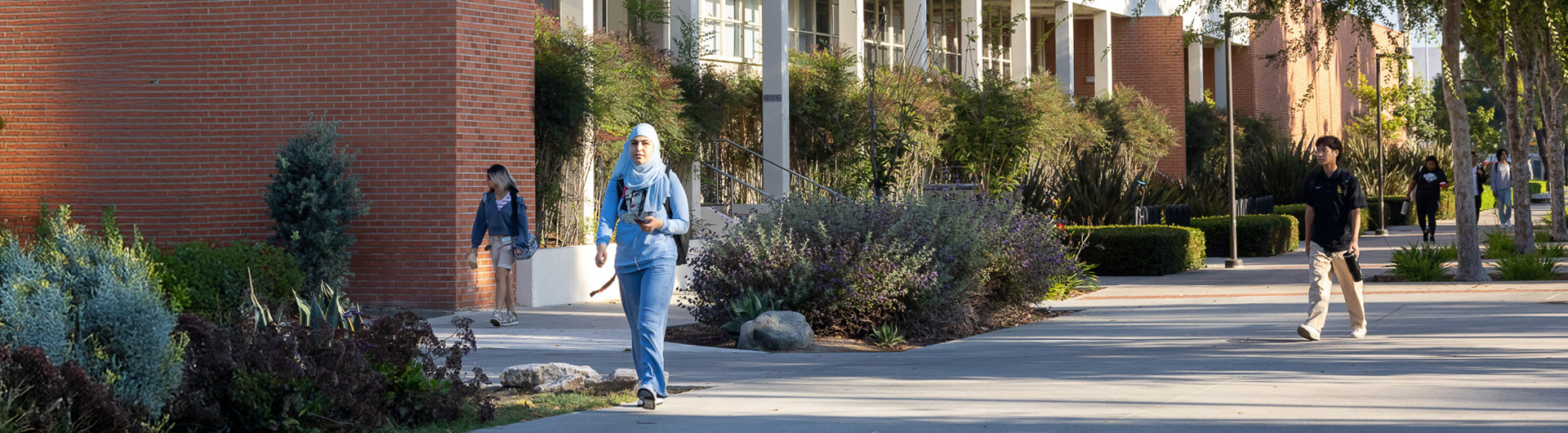 students walking