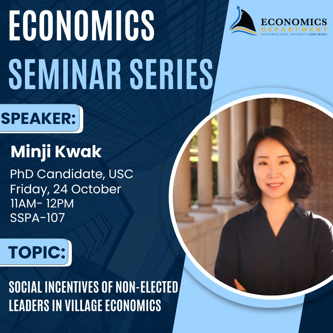 Minji Kwak - Economic Seminar Speaker