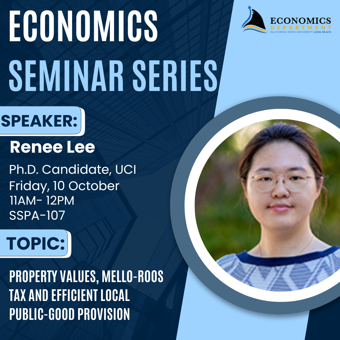 Renee Lee - Economics Seminar Speaker