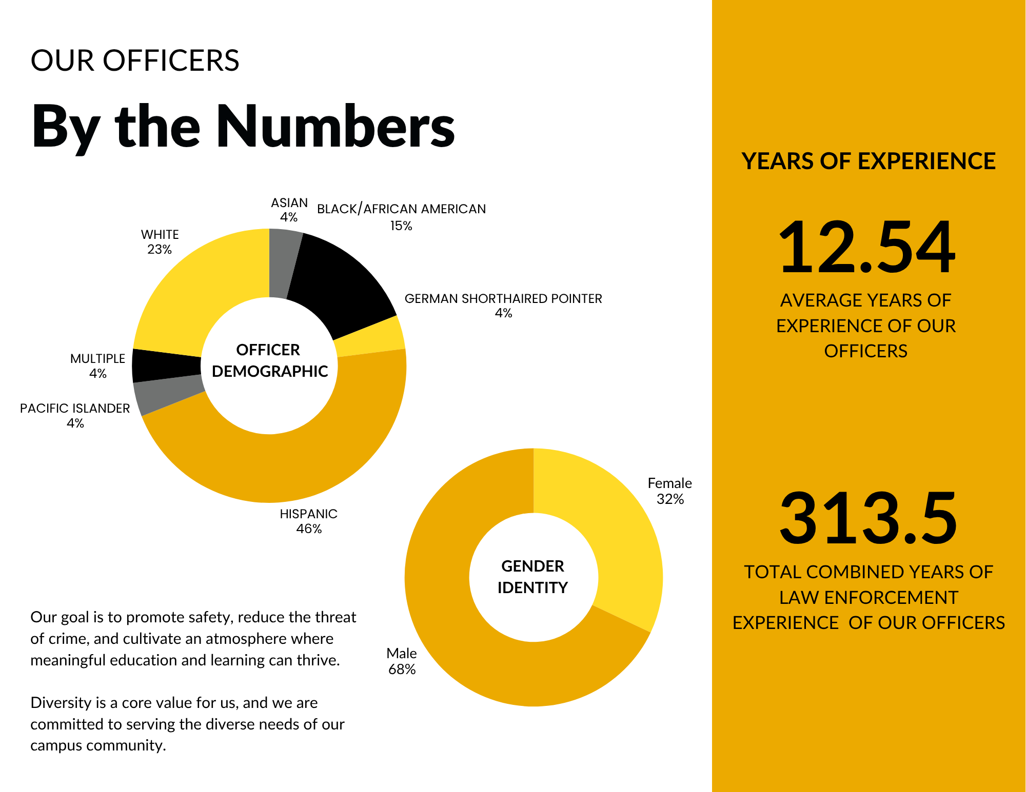 Officer demographic and years of experience