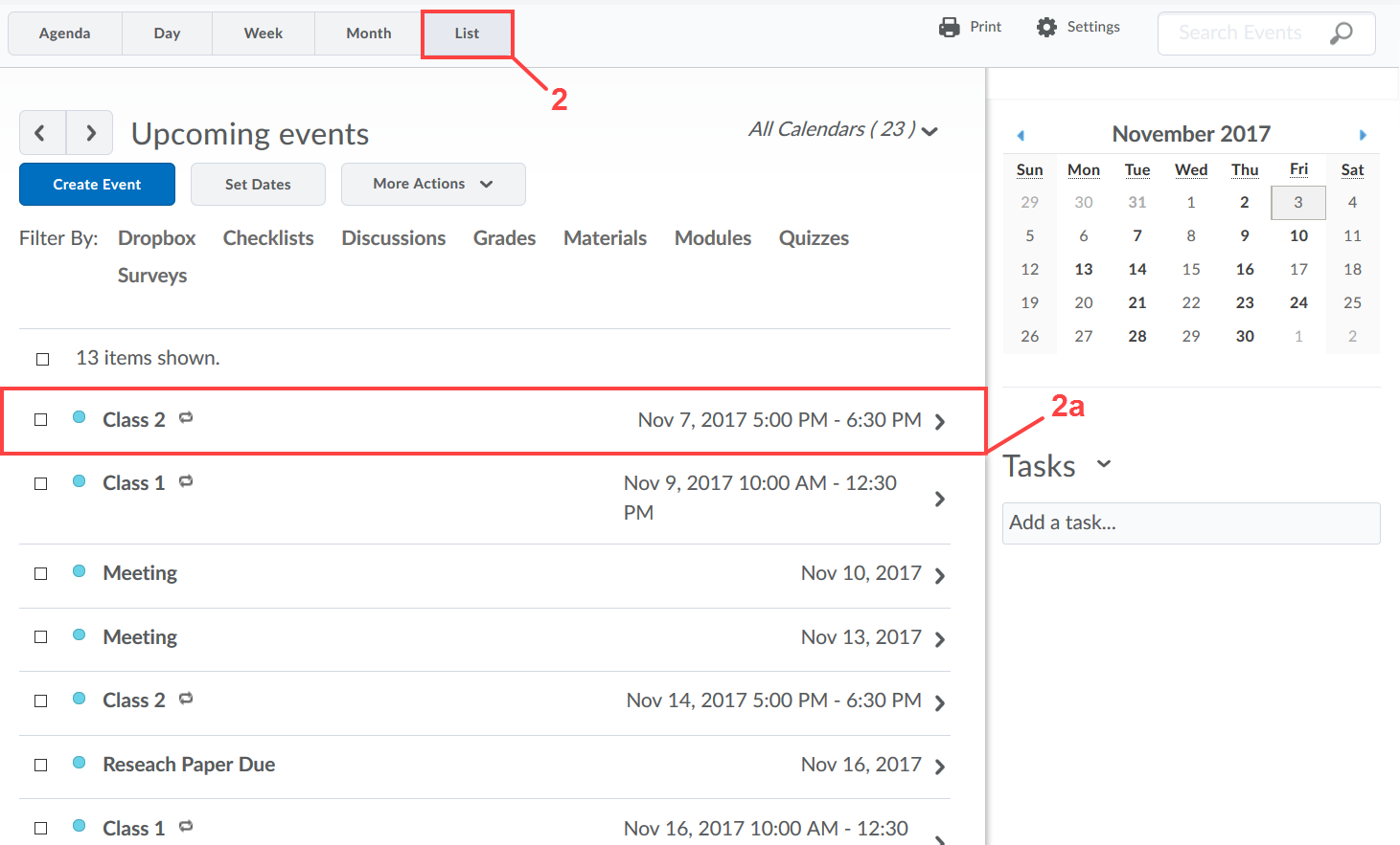 Viewing Your Calendar Instructional Design California State