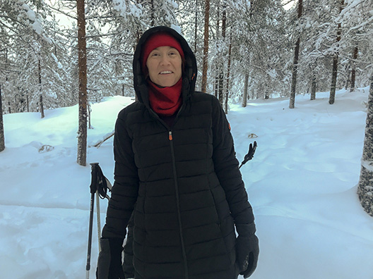 Dr. Pandya enjoying the Finnish countryside.