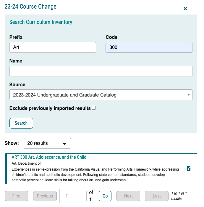 Filled Import window with Preview