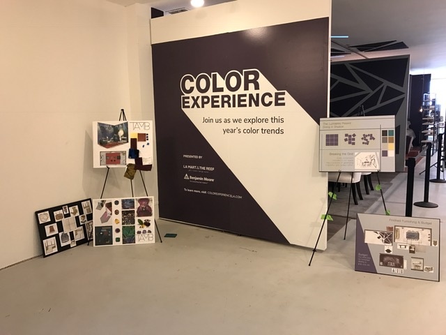 Color Experience entry wall with designer's presentation pan