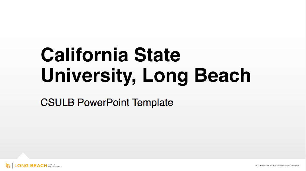 CSULB White/Grey PowerPoint