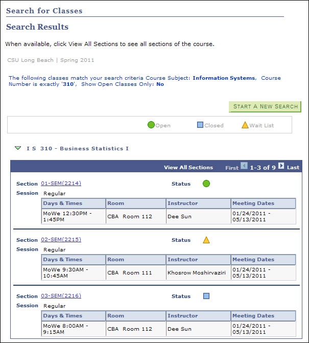 Faculty Center Catalog & Schedule of Classes California State