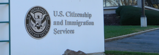 US Immigration office front sign