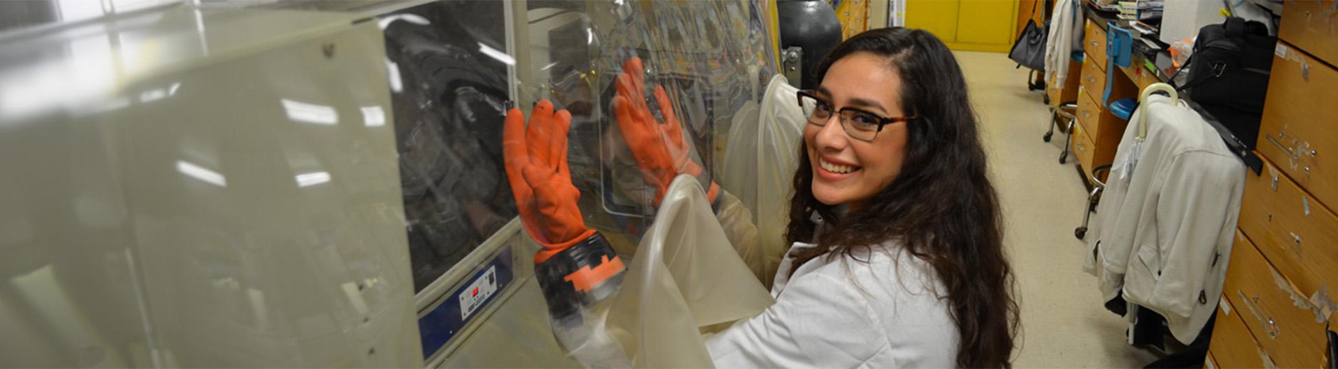 student conducting research in a lab