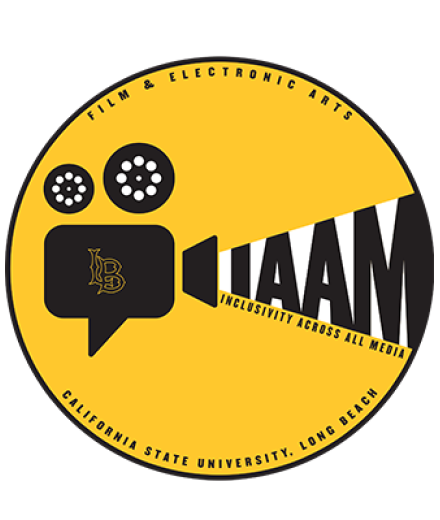IAAM Inclusivity Across All Media black and gold logo with camera