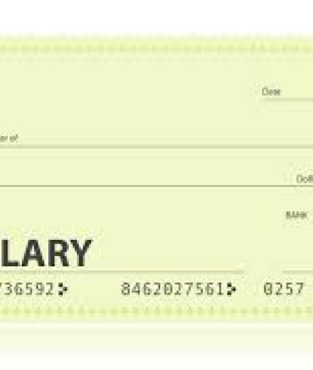 A check says salary