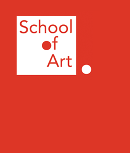 CSULB School of Art logo on red background