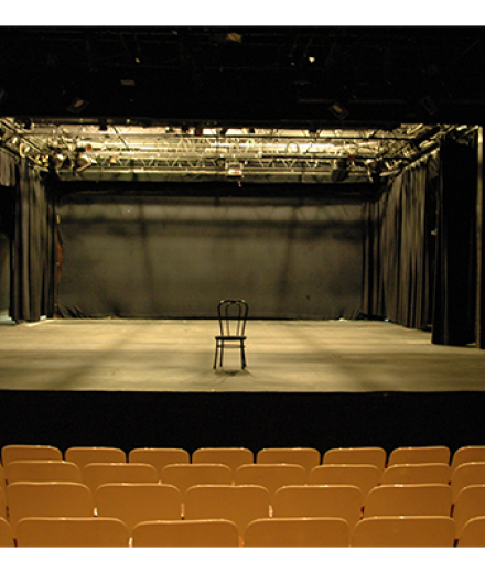 theater with chair on stage