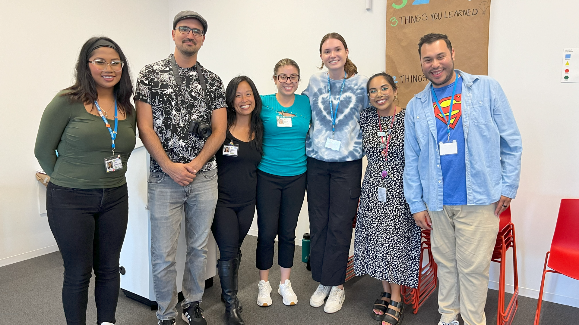 7 of the SEED project team members during their showcase.