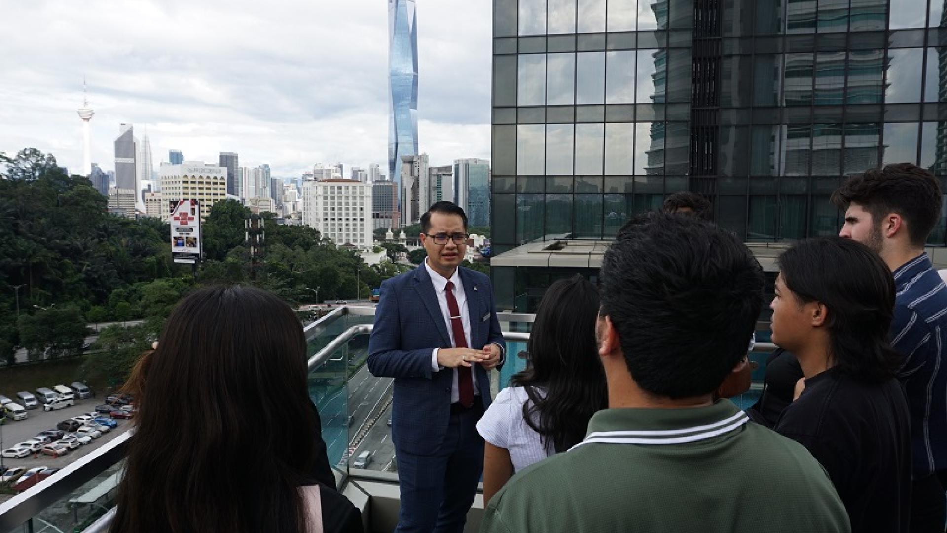 COB Students IB Top of a building visit Singapore 2024