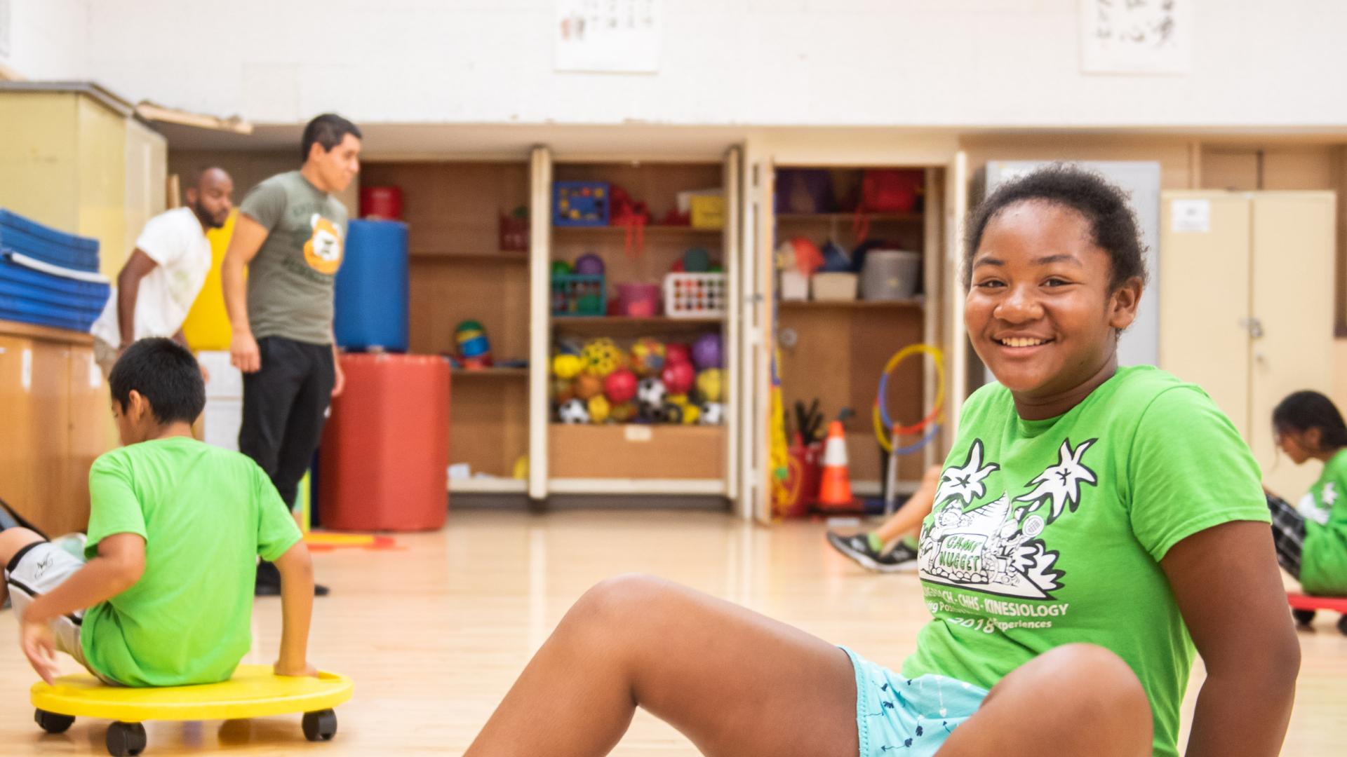 Child participates in activities at Camp Nugget