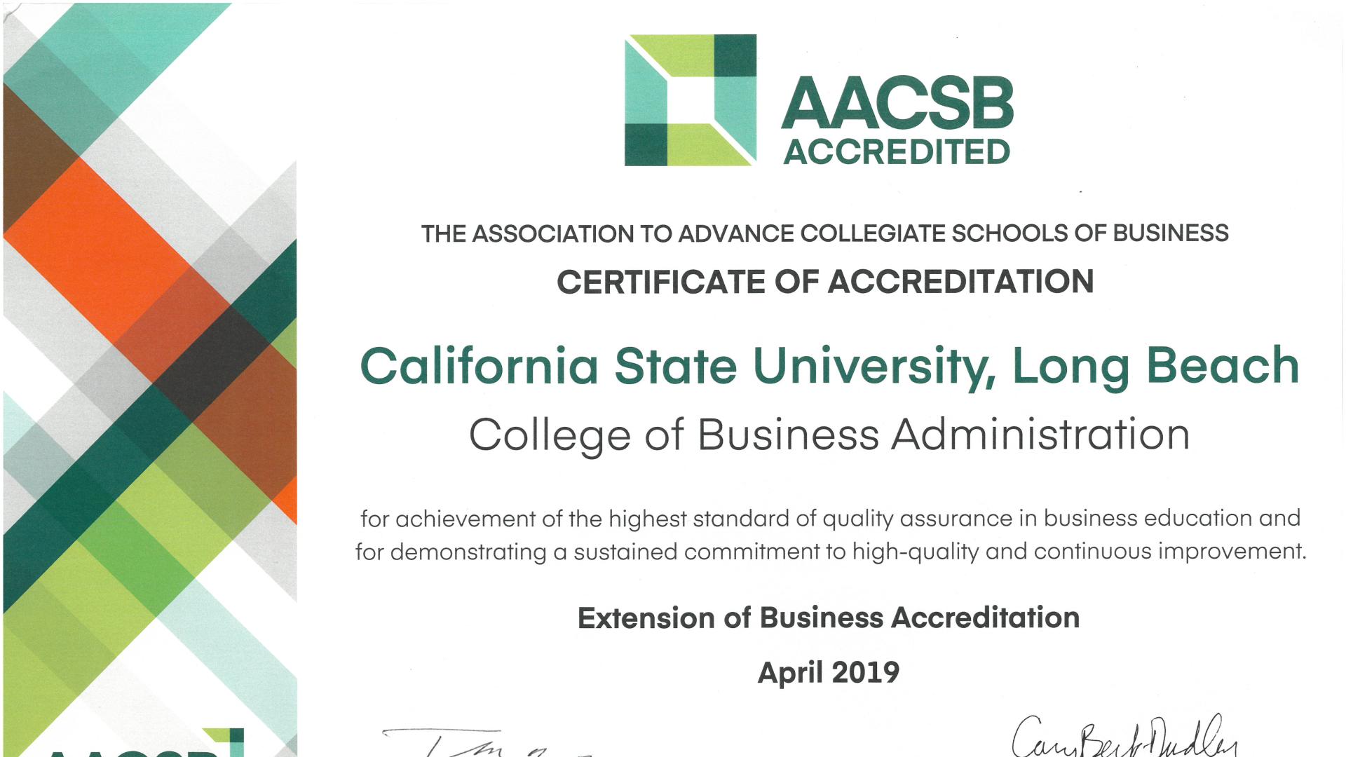 AACSB Accreditation Announcement May 2019 | California State University ...