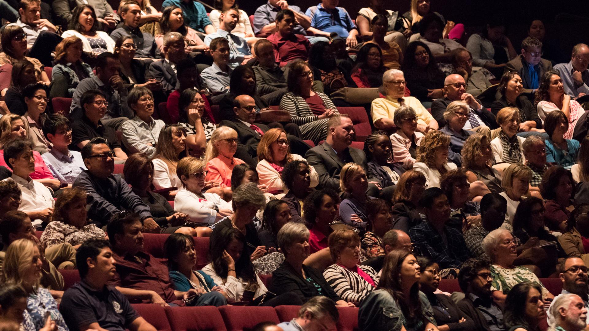 Crowd at Carpenter Center listens to Convocation speeches