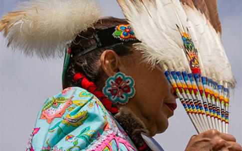 An American Indian woman at the CSULB Pow Wow