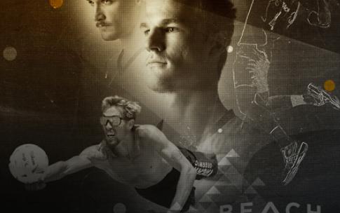 illustration of three Long Beach volleyball players