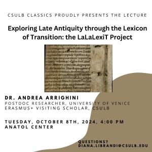  "Exploring Late Antiquity through the Lexicon of Transition: the LaLaLexiT Project" by Andrea Arrighini