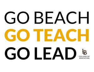 Go Beach Go Teach Go Lead College of Education Logo